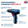 Parafusadeira Furadeira a Bateria Gsr 120-li 12v Sb Bosch - 11