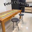 Ver imagem 2 de Banqueta Industrial Retrô Alta 70cm em Ferro com Assento Estofado para Balcão Cozinha