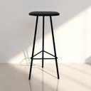 Ver imagem 1 de Banqueta Retro Alta Ferro Industrial Assento Peroba 70cm Cor:estofado