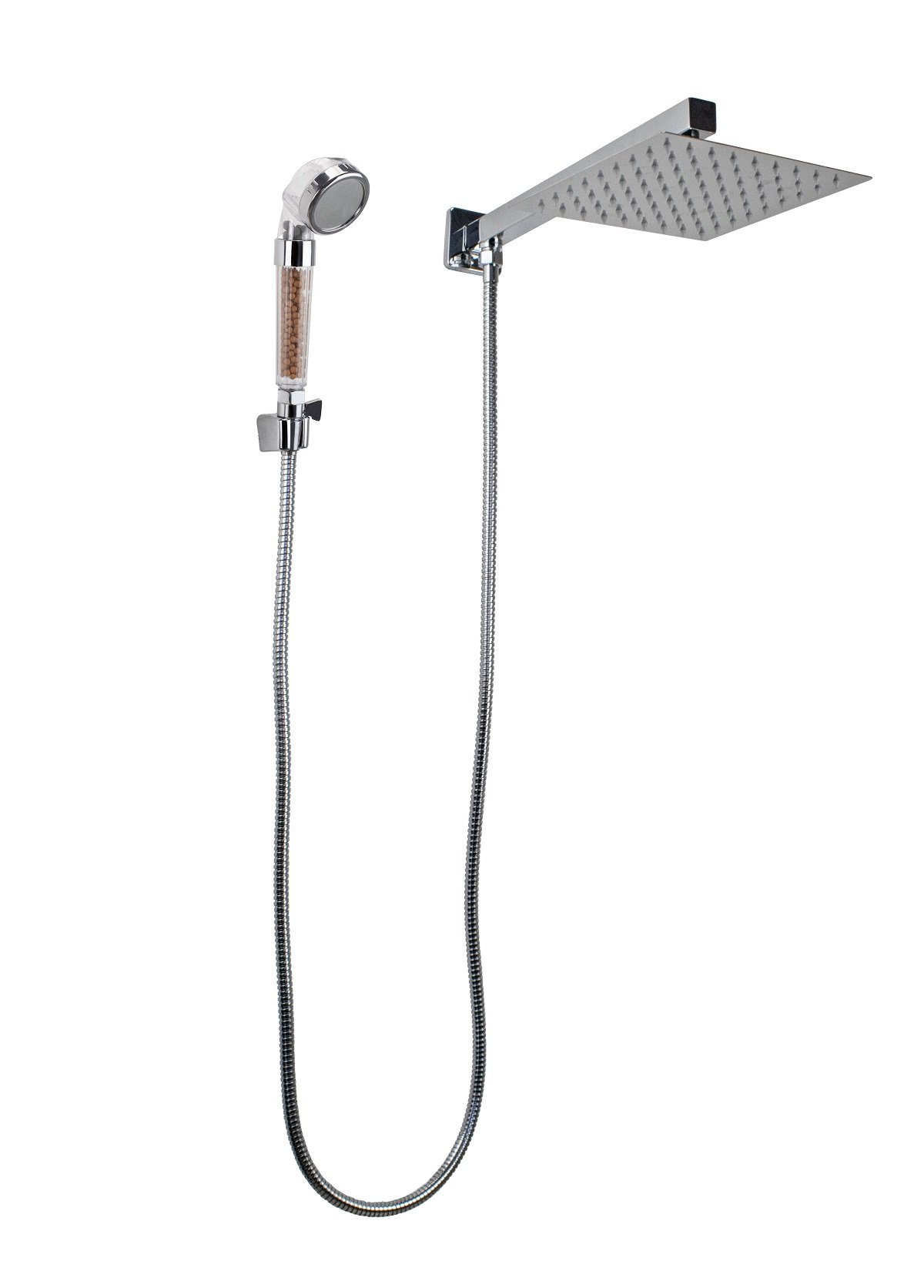 Ducha Inox 304 20 Cm C/ Ducha de Mão C/ Esferas Ionizantes - 3