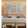 Quadro Pintado A Mão Pollock Original Vertical Horizontal - 1