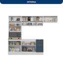 Ver imagem 5 de Cozinha Completa Modulada Americana com Vidro Reflecta 4 Peças Yescasa