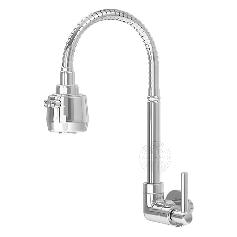 Torneira de Luxo Gourmet Pia Cozinha Parede Flexível Casagrande Mundial - 1