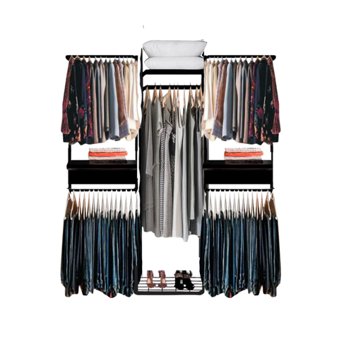 Closet Aramado - Linear Clr373 Gav Corcor, Tamanhocor:preto;tamanho:1,90