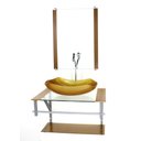 Ver imagem 2 de GABINETE DE VIDRO PARA BANHEIRO 60CM AC CUBA ABAULADA DOURADO REAL