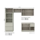 Ver imagem 4 de Cozinha Compacta 4 Peças em MDF com Torre Quente Fineze Areio