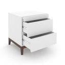 Ver imagem 4 de Mesa de Cabeceira Klein Imbuia e Branca 50cm