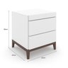 Mesa de Cabeceira Klein Imbuia e Branca 50cm - 6