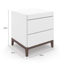 Ver imagem 6 de Mesa de Cabeceira Klein Imbuia e Branca 50cm