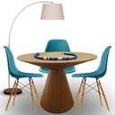 Ver imagem 1 de Mesa de Jantar Eclipse Cone Redonda 110cm em Freijo Modelar