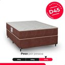 Ver imagem 5 de Cama Box Casal + Colchão Prime Espuma D45 Marrom Suede Marrom/marrom
