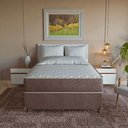 Ver imagem 2 de Cama Box Casal + Colchão Prime Espuma D45 Marrom Suede Marrom/marrom