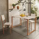 Ver imagem 1 de Mesa Jantar Estilo Industrial 120x0,80 para 4 Lugares - Preto/imbuia