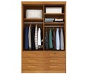 Ver imagem 4 de Guarda Roupa Solteiro 2 Portas 6 Gavetas - Chicago-cinamomo - Tcil Móveis