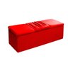 Kit Cabeceira Mais Calçadeira Baú King 195cm Para Cama Box Vitória Suede Vermelho - DS Estofados - 4