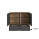 Ver imagem 7 de Gabinete Banheiro Suspenso 80cm 2 Portas 2 Gavetas sem Cuba Mel/Grafite BL9000