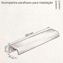 Ver imagem 2 de Kit 10 Puxadores Drop 20cm Alumínio Sobrepor para Móveis e Gavetas Cobre