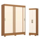 Ver imagem 1 de Guarda Roupa Solteiro 02 Portas de Correr 02 Gavetas Kevin Armário Multiuso 2 Portas 3 Prateleiras B