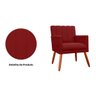 Poltrona Decorativa Cadeira Estofada Cecilia Bordô - 3