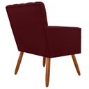 Ver imagem 2 de Poltrona Decorativa Cadeira Estofada Cecilia Bordô