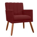 Ver imagem 1 de Poltrona Decorativa Cadeira Estofada Cecilia Bordô