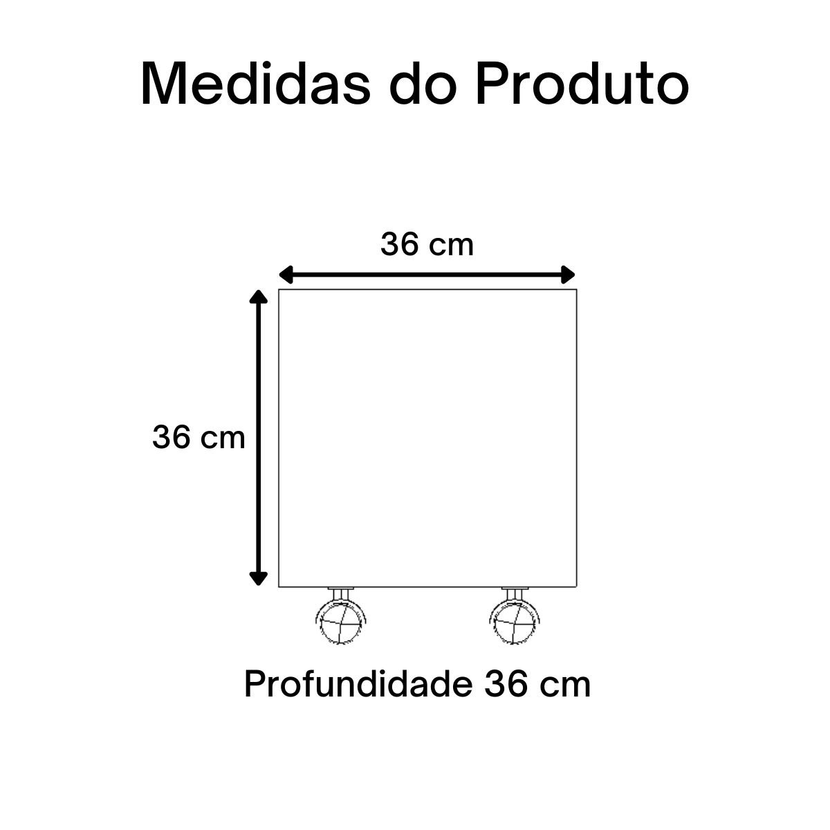 Baú Organizador de Brinquedos Mdf com Rodízios Plancasa Branco Tx - 4