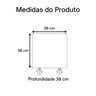 Baú Organizador de Brinquedos Mdf com Rodízios Plancasa Branco Tx - 4