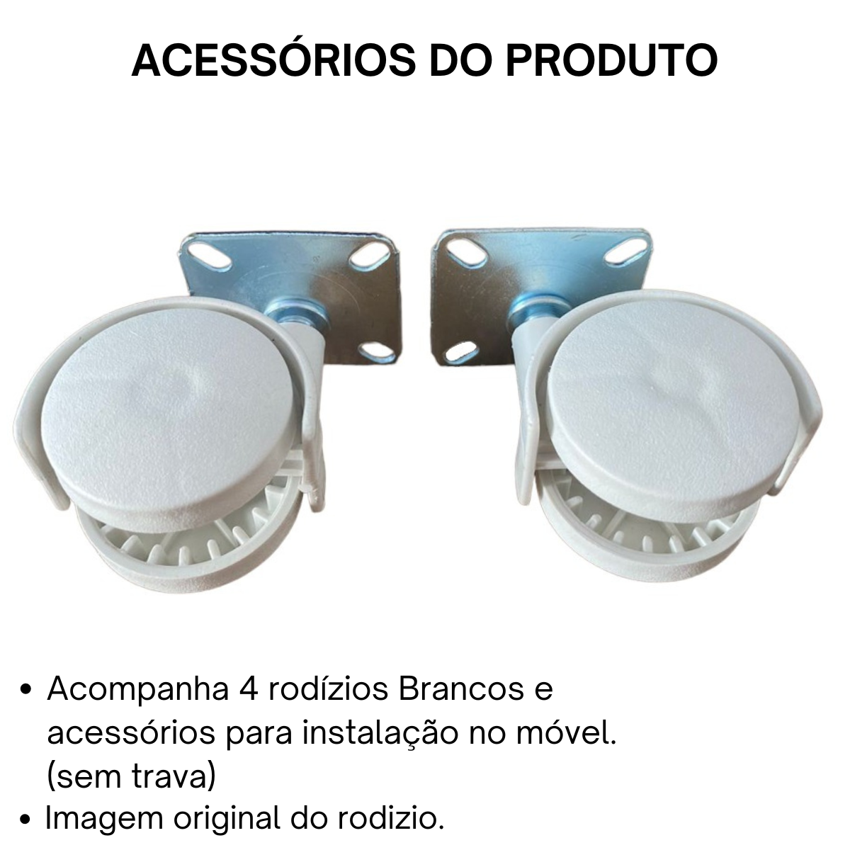 Baú Organizador de Brinquedos Mdf com Rodízios Plancasa Branco Tx - 6