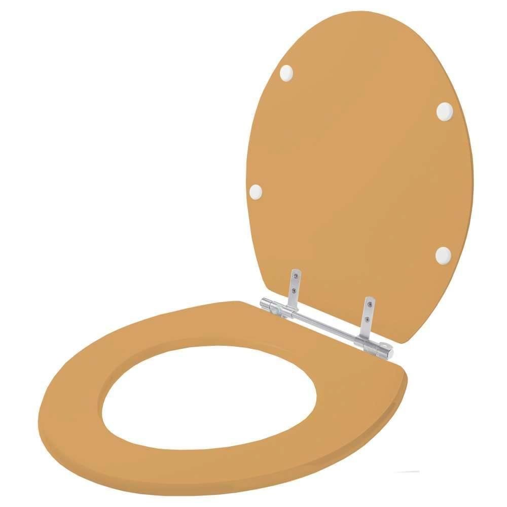 Assento Sanitario Poliester Saveiro Amarelo Terra para Vaso Celite - 7
