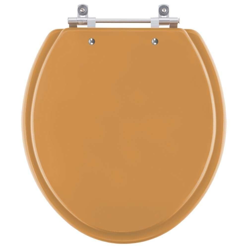 Assento Sanitario Poliester Saveiro Amarelo Terra para Vaso Celite - 1