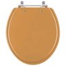 Assento Sanitario Poliester Saveiro Amarelo Terra para Vaso Celite - 1