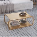 Ver imagem 4 de Mesa de Centro Estrutura Metálica com Cantos Arredondados 80cm Luna Artesano