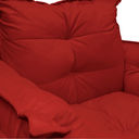 Ver imagem 4 de Poltrona Decorativa Estofada Base Giratória de Metal Opala Suede Vermelho - LM DECOR