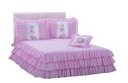 Ver imagem 1 de Kit Colcha com Babado Sofia Casal 04 Peças Rosa