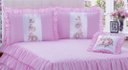 Ver imagem 3 de Kit Colcha com Babado Sofia Casal 04 Peças Rosa