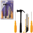Ver imagem 1 de Kit Ferramenta 4 Peças Martelo Chave Philips Chave Fenda estilete
