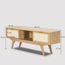 Ver imagem 7 de Rack Alia 2 Portas 1 Nicho 135 Cm Tauari - Telinha Rattan