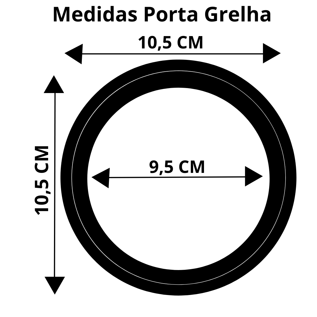 Porta Grelha Inox Redondo P/ Ralo Click 10cm Cromado - 2