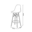 Ver imagem 5 de Conjunto Mesa Bistrô Redonda Estrutura em Ferro Preto com Tampo Amendoa com 2 Banquetas Eames Preta