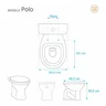 Assento Sanitário Poliéster Polo Branco para vaso Hervy - 2