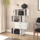 Ver imagem 1 de Estante Curve 9 Nichos 2 Gavetas 80CMX115CM Off White