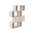 Ver imagem 2 de Estante Curve 9 Nichos 2 Gavetas 80CMX115CM Off White