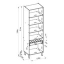 Ver imagem 5 de Cristaleira com Led 2 Portas Allure Linea Brasil 70cm Mdf