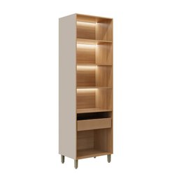 Cristaleira com Led 2 Portas Allure Linea Brasil 70cm Mdf - 9 Cristaleira com Led 2 Portas Allure Linea Brasil 70cm Mdf - 9