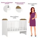 Ver imagem 3 de Berço Americano Mini Cama Mel Branco Acetinado Amadeirado com Colchão Gazin - Carolina