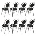 Ver imagem 5 de Conjunto 8 Cadeiras para Cozinha Debrum Cromado/Preto