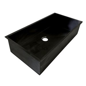 Cuba Preta Pia Aço Inox Gourmet Cozinha Valvula Simples 70x40cm AJL STORE