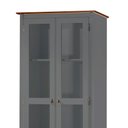 Ver imagem 2 de Cristaleira 2 Portas e 3 Prateleiras com Pés Luiz Xv 60300 Linz Móveis - Cinza/imbuia