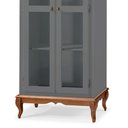 Ver imagem 3 de Cristaleira 2 Portas e 3 Prateleiras com Pés Luiz Xv 60300 Linz Móveis - Cinza/imbuia