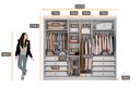Ver imagem 5 de Guarda Roupa Casal 100% Mdf 6 Portas 8 Gavetas - Rizon -branco - Móveis Novo Horizonte